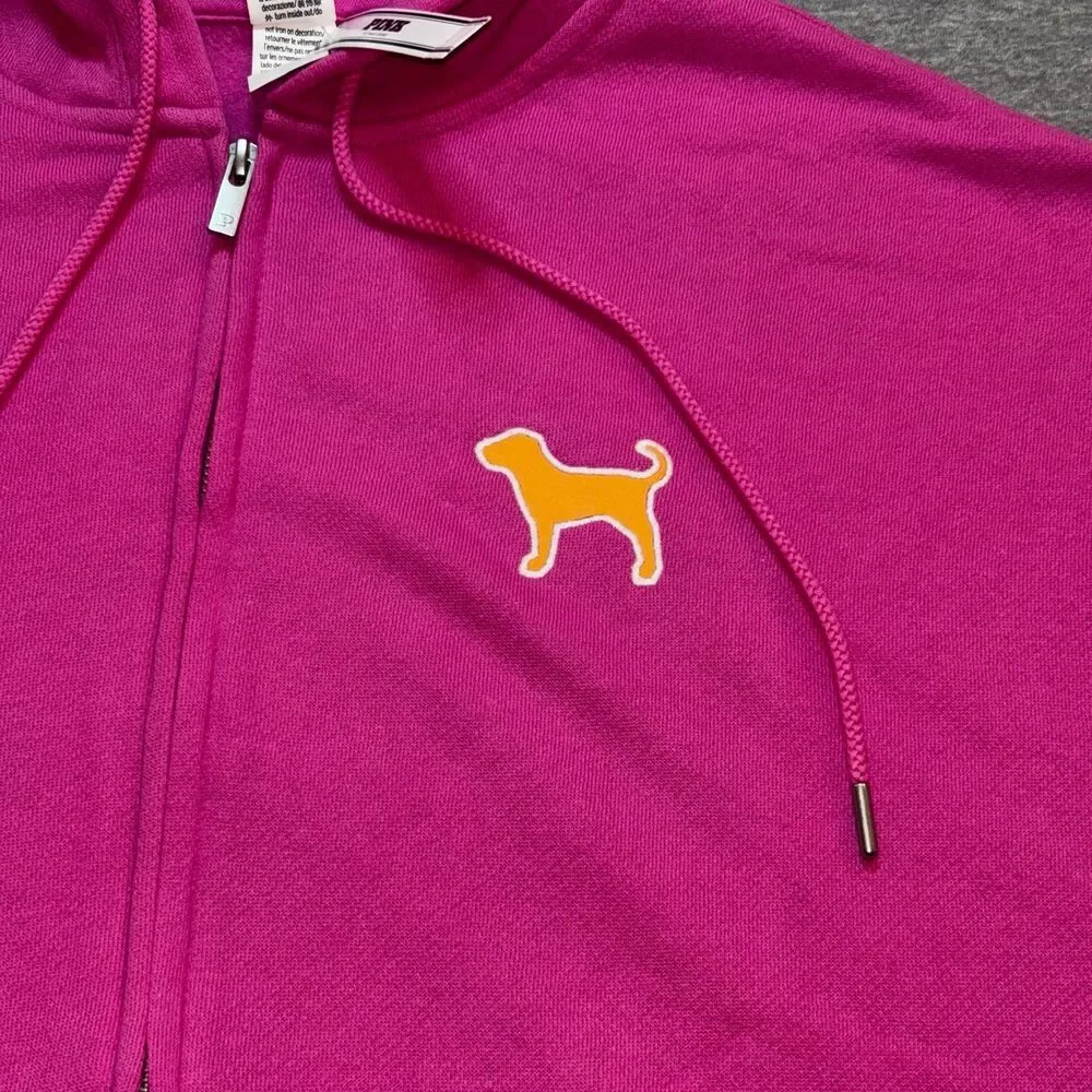 VS PINK Limited Edition Hot Pink & Orange Embroidered Pup Dog Logo Outfit - LG - Picture 6 of 10